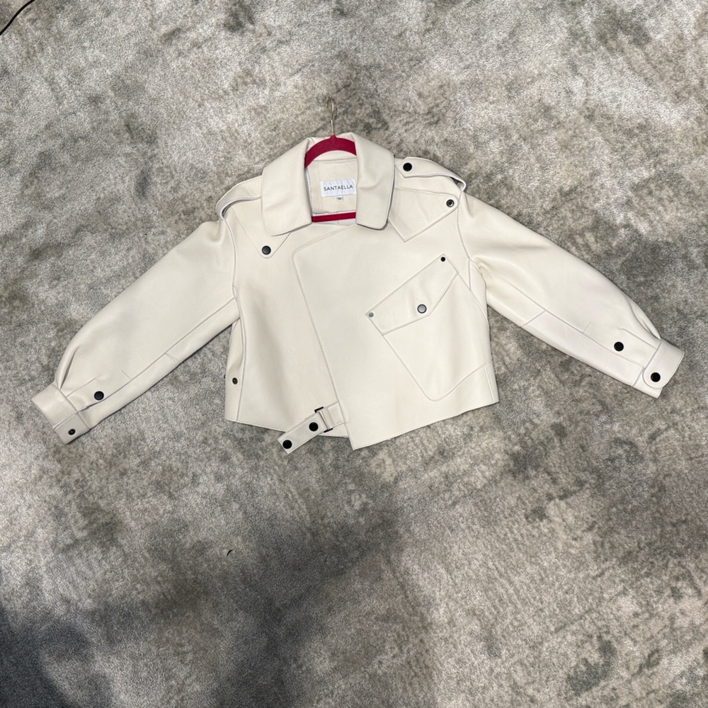 Ivory Leather Jacket